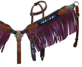 Showman Beaded inlay and suede fringe HS/BC set