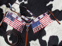 Showman ® American Flag fringed HS/BC Set SH13955