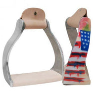 Showman ® Lightweight twisted angled American aluminum stirrups SH176115
