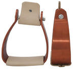 Showman Angled Off Set Copper Colored Aluminum Stirrups SH2212661QL