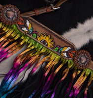 Showman ® Hand Painted Sunflower, Feather, & Cactus SH7076