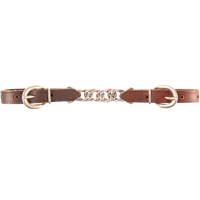 Martin Saddlery Leather and Flat Link Chain Curb Strap