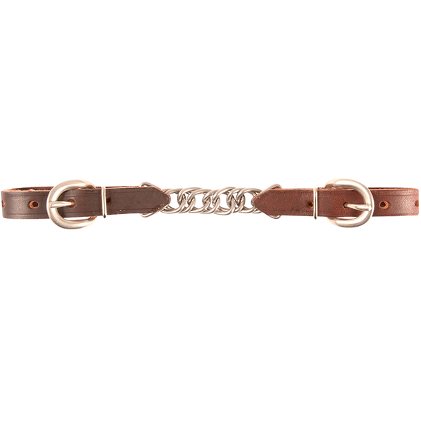 Martin Saddlery Leather and Flat Link Chain Curb Strap