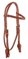 Showman ® Browband Harness Leather headstall with quick change bit loops