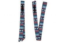 INTB06 Blue Aztec Print Nylon tie strap and Off Billet set