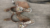 Used Youth spurs - Zebra straps