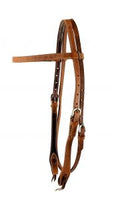 Showman ® Argentina Harness cow leather browband headstall