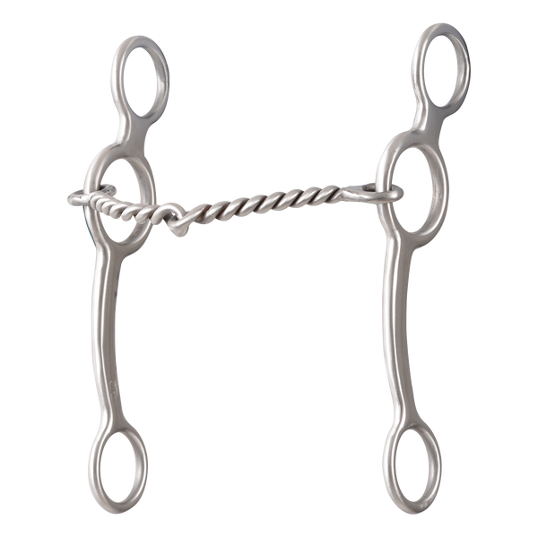 Classic Equine Performance Ring Gag Shank Bit with Twisted Wire, 6.5-inch