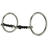 #172 Medium Loose Ring – 3/8" Medium 3-Piece, Twisted Wire Dog Bone Snaffle 1